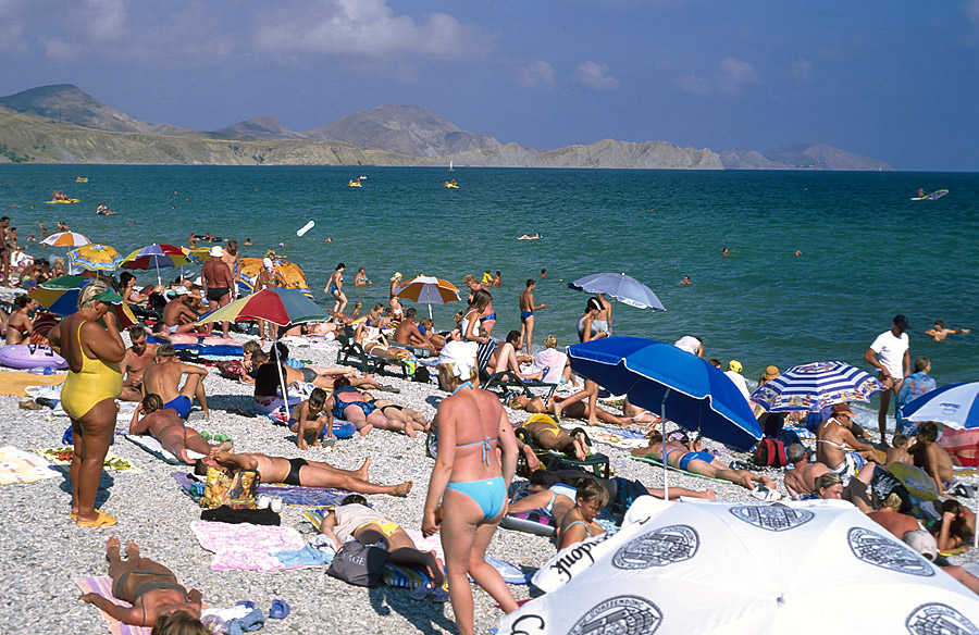 Na plaży w Sudaku (Krym 2004)